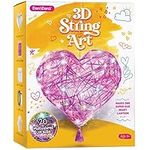 3D String Art Kit for Kids - Makes a Light-Up Heart Lantern - 20 Multi-Colored LED Bulbs - Kids Easter Gifts - Crafts for Girls and Boys Ages 8-12 - DIY Arts & Craft Kits for 8, 9, 10, 11, 12 Year Old Girl