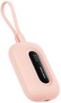 Charmast Power Bank, Mini 20W 10000mah Powerbank Built in Cable Portable Charger USB C,PD/QC Small Battery Pack, Fast Charging Portable Phone Charger Compatible with iPhone, Samsung,and More(Pink)