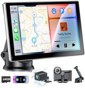 9" Wireless Apple CarPlay & Android Auto HD Touchscreen for All Cars, Portable Car Stereo with 4K Dash Cam, GPS Navigation, 1080P Backup Camera, Bluetooth 5.3, Mirror Link, Voice Control
