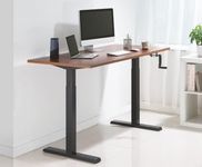 KLASS ERGONOMIC Multipurpose Manual Height Adjustable Tabel Engineered Wood Stand Up Desk Workstation, Sit & Stand Work Styles, Perfect For The Home Office (Free Size,Frame + Table top) (60x133x118cm)