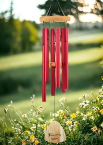 Big Wind Chimes for Home Positive Energy Items for Good Luck (red)