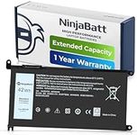 NinjaBatt Battery Compatible with Dell WDX0R P69G Inspiron 13 15 5000 7000 5567 7579 5578 5570 5568 7569 5579 5565 7573 13 7378 5378 7368 5379 5368 7375 17 5767 Y3F7Y - [42Wh/11.4v]