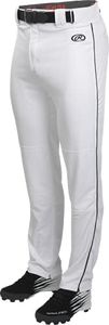 Rawlings | LAUNCH SERIES Full Length Baseball Pants | Adult Large | White/Black