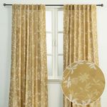 Maison d' Hermine 100% Cotton Curtain - 50"x124" Decorative Curtain - Aesthetic Curtains for Farmhouse, Kitchen & Bedroom - with a Rod Pocket Loop - Dark Beige - Louxor Color - 2 Panels