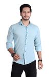 JEEVAAN - THE PERFECT FASHION Men's Cotton Blend Regular Fit Full Sleeve Casual Shirt (in, Alpha, XL, Sky Blue)