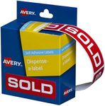 Avery Sold Dispenser Labels, 19 x 64 mm, 250 Labels (937307)