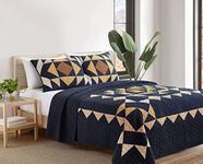 Pendleton 24433 Lace River Pieced Set Rustic Home Bedding Breathable Plush Soft Comfortable Luxury Quilt Cover and Pillow Sham, Full/Queen, Graphite Multicolored