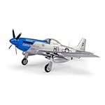 E-flite RC Airplane P-51D Mustang 1.2m BNF Basic Transmitter Battery and Charger Not Included with AS3X and Safe Select “Cripes A’Mighty 3rd” EFL089500