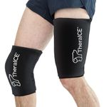 TheraICE Knee Ice Pack Wrap Compression Sleeve for Injuries, Reusable Gel Cold Packs Brace Also for Hamstring & Qaud - Flexible Cold Wrap Recovery from & Pain Relief (XL)