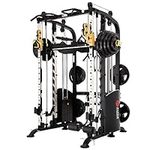 Altas Strength Smith Machine Light Commercial Home Gym Total Body Cage Workout Gym Equipment Tower Squat Rack with Pulley Ratio 2:1 Weight Lifting Machine Leg Press Strength Training M810