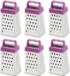 Novelty Mini Stainless Steel Cheese Grater Set (1.5 x 2.9 x 1.15 Inches, 6 Pack)