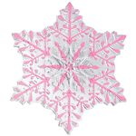 XCMAN Snowboard Traction Stomp Pad, 3D Clear Snowflake Snowboarding Stomp Pads, PVC Material(Pink)