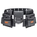 VIDAR TOOLS Tool Belt,12 Pockets Tool Belts for Men, Heavy Duty Carpenter/Construction/DIY'er/Electrician .Double Layer Thickened Polyester Fiber with Waterproof Coating.