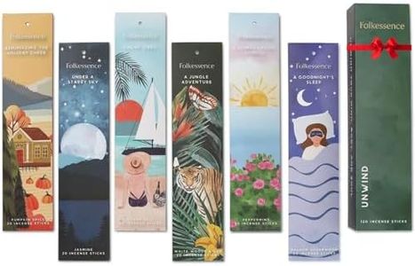 Folkulture Incense Sticks (120 Sticks) | Set of 6 Premium Incense For Focus on Work, Aromatherapy, Gifts | No Charcoal,Organic, Non Toxic, 45 Mins, Long Burning Oud, Jasmine, Peppermint Insence-Sticks