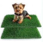 SSRIVER Artificial Grass for Dog, 2 PCS Dog Grass Suitable for Indoor/Outdoor Dog Potty Training, Fake Grass Pad for Dog are Easy to Use and Clean, Dog Turf Grass Pad Small
