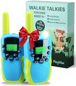 Walkie Talkies for Kids - 22 Channels, 3 Miles Range | Toys for Girls and Boys - 2 Pack