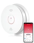 SITERWELL WiFi Smoke Detector, Smart Smoke and Carbon Monoxide Detector with Auto-Check, 2.4G WiFi Smoke Detector and Carbon Monoxide Detector Combo Meets Standards