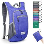 G4Free 10L/15L Hiking Backpack Lightweight Packable Hiking Daypack Small Travel Outdoor Foldable Shoulder Bag, Navy Blue, 10L, Daypack Backpacks