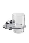 Croydex Westminster Chrome & Glass Toothbrush and Tumbler Holder