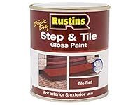 RUSTINS Quick Dry Step and Tile Paint, Red, 500 ml (Pack of 1)