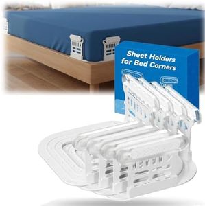 2026 new Bed Sheet Holders for Corners - Locking Sheet Grippers with Non-Slip Design, Adjustable Bed Mattress Corner Protectors,Lock Sheet Holders Set of 4