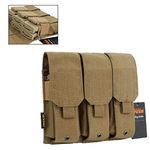 EXCELLENT ELITE SPANKER Tactical Molle Single/Double/Triple Mag Pouch for M4 M14 M16 AK47 AK74 G36 Magazine Holds 2 Mags (Coyote Brown)