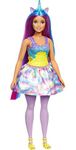 Barbie Dreamtopia Doll with Removable Unicorn Headband & Tail, Blue & Purple Fantasy Hair & Rainbow Skirt, Unicorn Toy