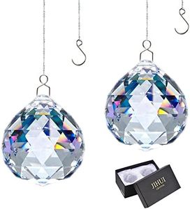 Suncatcher Crystals Ball Prism Window Rainbow Maker with Chain for Easy Hanging 40 mm 2 Pack