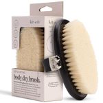 Kitsch Dry Brushing Body Brush & Exfoliating Body Scrubber, Lymphatic Drainage Massager with Soft Vegan Bristle for Sensitive Skin, Gentle Back Scrubber & Dry Brush Body Care Exfoliator