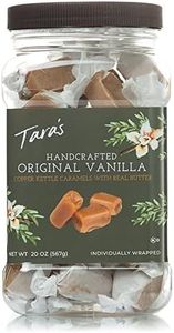 Tara's Gourmet Vanilla Caramels | Hand Crafted All Natural Candy | Creamy & Individually Wrapped with Real Butter (20 oz)