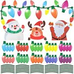 MORCART 73PCS Upgrade Christmas Decorations Car Reflective Light Bulb Magnets Set Xmas Holiday Ornaments for Fridge Refrigerator Garage Mailbox Door Decor