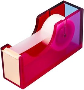 ban.do Cute Acrylic Tape Dispenser, Fun/Unique/Colorful Desk Accessories for Work/Office, Colorblock