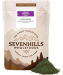 Sevenhills Wholefoods Organic Super Green Superfood Blend 200g, 40 Servings, Supports Skin, Immunity & Tiredness, Green Powder with Spirulina, Chlorella, Wheatgrass, Barley Grass