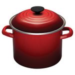 Le Creuset Enamel-on-Steel Covered Stockpot, 10-Quart, Cherry