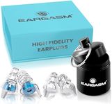 Eargasm High Fidelity Earplugs with Blue Filters - Reusable Noise Reduction Hearing Protection Ear-Plugs with Carrying Case for Bartenders, Concerts, Festivals, Raves, Musicians, Live Music, Sports