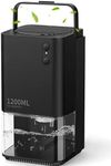 Funme® Dehumidifier 1200ml, Dehumidifiers for Home, Auto Off&7 Colorful LED Light, Peltier Technology Update, Portable and Ultra Quiet, Dehumidifiers for Xmas Gift Bedroom, Bathroom, Wardrobe Black