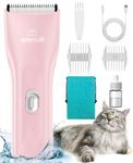 Oneisall Pet Clipper for Cat Matted Hair, Quiet Cordless Shaver for Long-Haired Cats