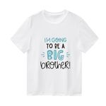 Sanqidu Promoted to Big Brother T Shirts Tops Toddler Baby Boy Going to be a Big Brother Tees Clothes Summer Outfit Announcement Gift (Bling-White, 4-5 Years)