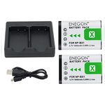 NP-BX1 ENEGON Replacement Battery (2-Pack) and Rapid Dual Charger for Sony NP-BX1, NP-BX1/M8 and Sony Cyber-shot DSC-RX100,DSC-RX100 II,DSC-RX100M II,DSC-RX100 III,DSC-RX100 V,DSC-RX100 IV,HDR-CX.