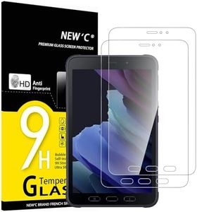 NEW'C 2 Piezas, Protector Pantalla para Samsung Galaxy Tab Active3 Cristal templado, Sin Burbujas, Dureza 9H, 0.33 mm Ultra Transparente, Ultra Resistente