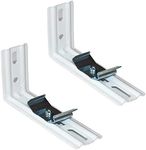 L Bracket 4pcs 4" Length White Color for Vertical Blinds with Headrail Width 1-1/2"(38mm) Outside Mounting Bracket Clips