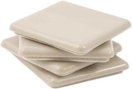 Self-Stick, Square Heavy Furniture Sliders for Carpeted Surfaces (4 Piece) - 2-1/2" Square SuperSliders