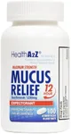 HealthA2Z® Mucus Relief | Guaifenesin 1200 mg | NO Benzene |100 Tablets | Maximum Strength | 12 Hour | Expectorant | Relieves Chest Congestion | Thins and Loosens Mucus