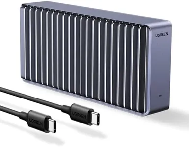 UGREEN 40Gbps M.2 NVMe Enclosure with Aluminum Double-Sided Fin Heat Dissipation, No Noise External SSD Case Compatible with Thunderbolt 4/3/USB4/3.2/2.0 M1 M2 Pro/Max (SSD Not Included)