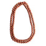 eshoppee Sunstone natural gem stone necklace mala (Sunstone)