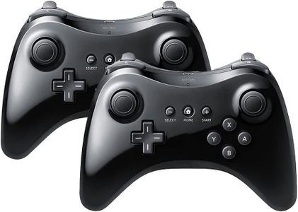 QUMOX 2X Wireless Classic Pro Controller Gamepad Joypad Remote for Nd Wii U Pro, Black