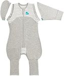 Love To Dream Swaddle Up Transition Suit, Baby Swaddle, Unique Self-Soothing Sleeves Design, Zip-Off Wings, 1.0TOG All Seasons Wearable Blanket, X-Large (9-12 Months), Grey…