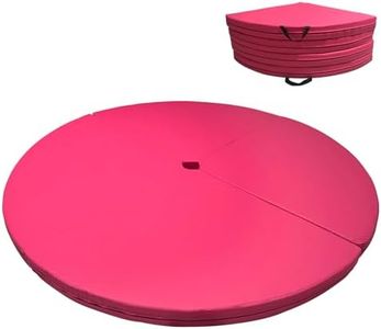 Garvee Pole Dance Crash Mat 59"x 3", Foldable Pole Dance Mat with Pu Cover, 3" Hole and EPE Foam for Pole Dancing,Pink