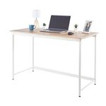 Iris Ohyama, Computer Desk/Wooden desk/Table desk/Workstation/Desk Study/Table Simple/Basic Desk, Adjustable feet,Wood & metal, Office, Studyroom, Bedroom,School - Basic Desk - BDK-1260 - Light Brown