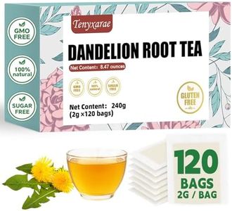 Dandelion Root Tea Bags–120 Tea Bags (2g/Bag), Made from 100% Natural Dandelion Root | Digestive Comfort & Antioxidant-Rich Herbal Tea | Caffeine-Free | Sugar-Free | Gluten-Free | Vegan | Individually Wrapped Eco-Friendly Tea Bags